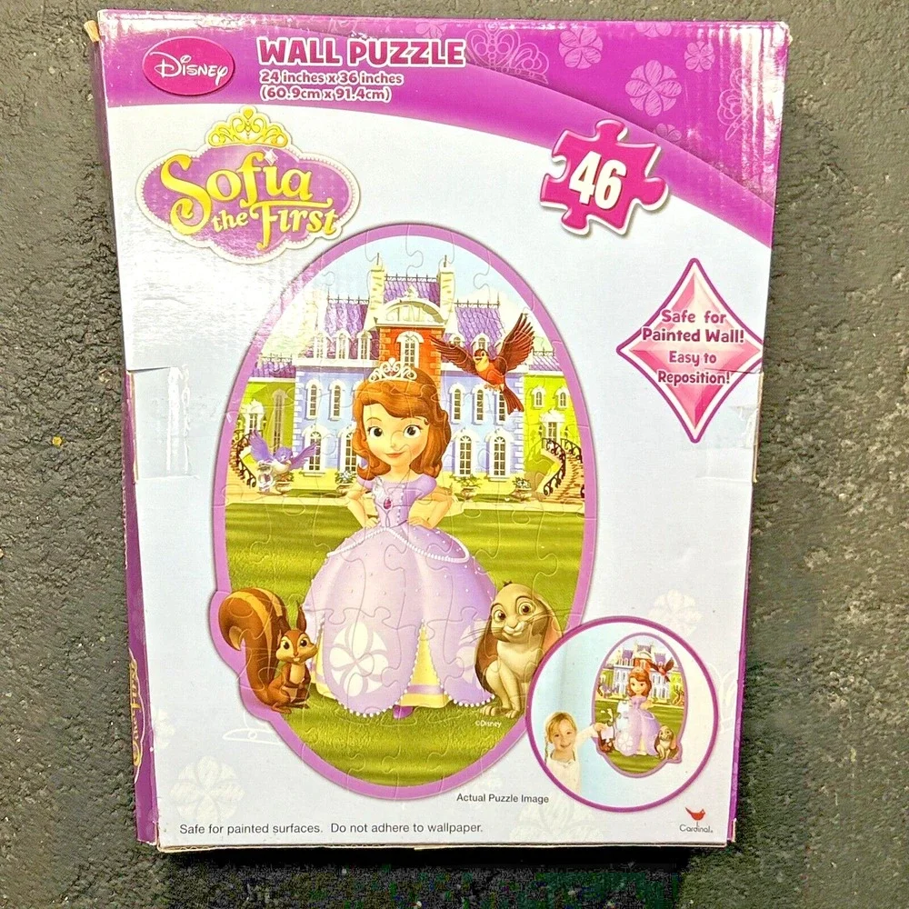 Disney Sofia the First Wall Puzzle‎ 46 Pieces 24x36 Repositionable Kids Room